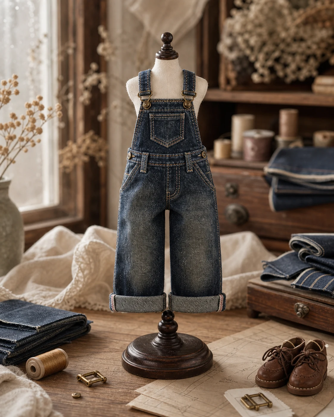 Yếm denim Vintage