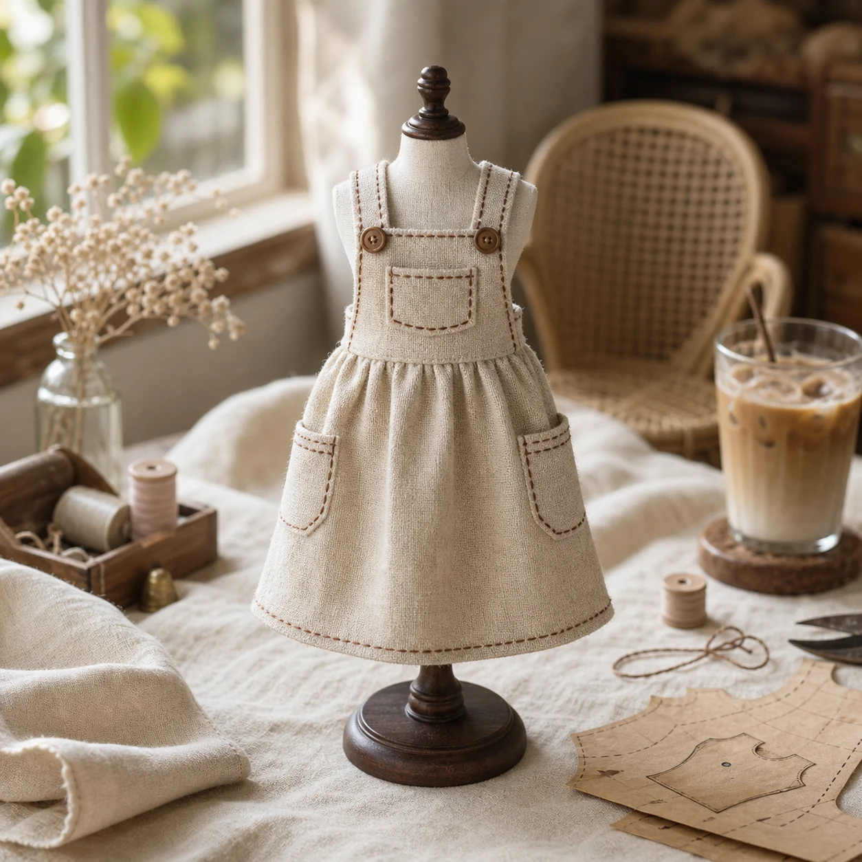 Đầm yếm Linen Sài Gòn